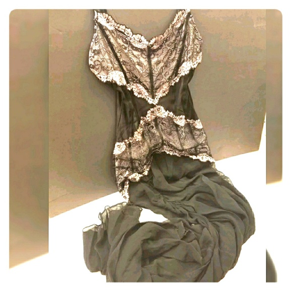 Black Lace Dress sz 2 - Picture 1 of 8
